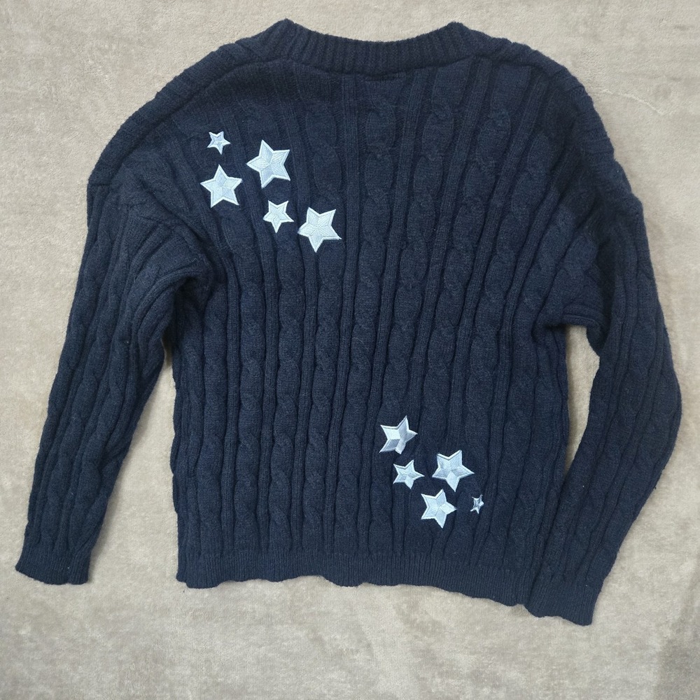 Taylor Swift Midnights Cardigan Navy Blue Stars Cozy Sweater Size XL / 2XL‎ - Picture 2 of 8